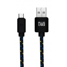 CABO NYLON PRETO MICRO USBxUSB 1m USB-MC1002 BK PLUS CABLE